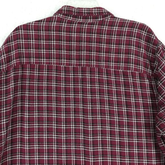 Haband Casual‎ Joe Mens Shirt Button Down Pearl Snaps Plaid Red Pockets XL - Picture 11 of 13